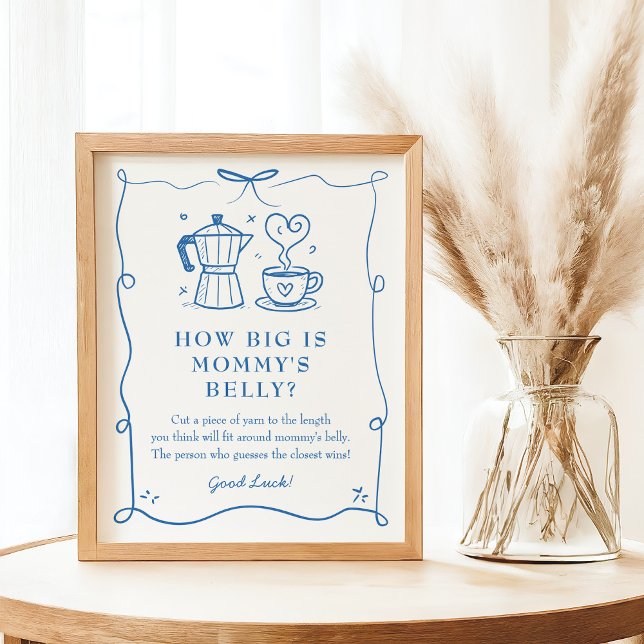 Coffee Baby Shower Belly Sign (Creator Uploaded)