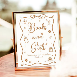 Coffee Baby Shower Books & Gifts Poster