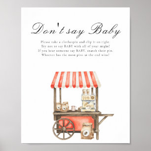 Coffee baby shower - Don't say baby  Poster