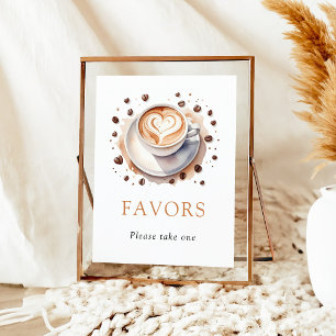 Coffee Baby Shower Favours Party Paper Sign