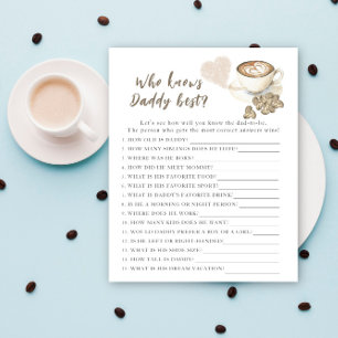 Coffee baby shower - Game Who knows daddy best