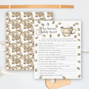 Coffee baby shower - Game Who knows daddy best