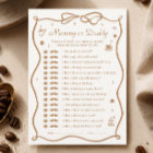 Coffee Baby Shower Guess Who Game Card