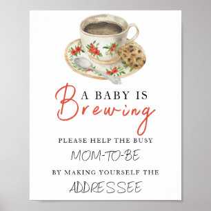 Coffee baby shower - Help the Busy Mum-to-Be  Poster