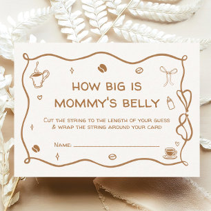 Coffee Baby Shower How Big is Her Belly Enclosure Card