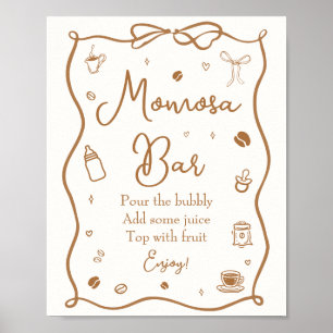 Coffee Baby Shower Momosa Bar Poster