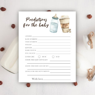 Coffee baby shower - predictions and advice baby