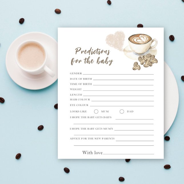 Coffee baby shower - predictions and advice baby (Creator Uploaded)