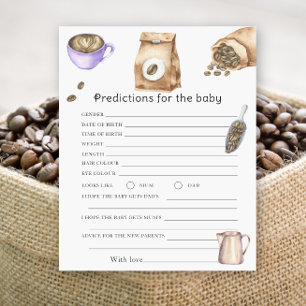 Coffee baby shower - predictions and advice baby