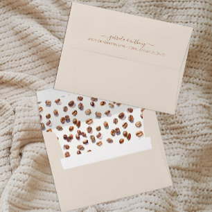 Coffee Baby Shower Self Addressed Envelope