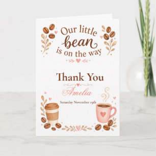 Coffee Baby Shower Thank You Card