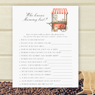 Coffee baby shower - Who knows mummy best