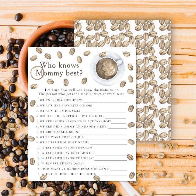 Coffee baby shower - Who knows mummy best (Creator Uploaded)