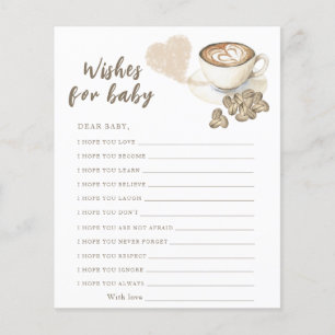 Coffee baby shower - wishes for baby