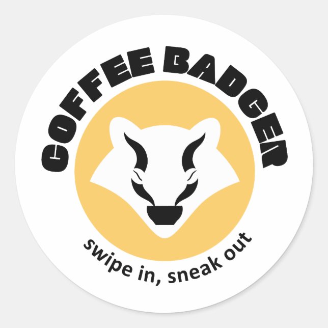Coffee Badger Sticker (Front)