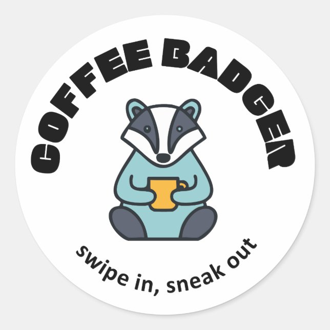 Coffee Badger Sticker (Front)