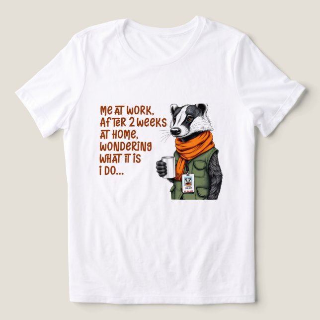 Coffee Badger Tri-Blend Shirt (Design Front)