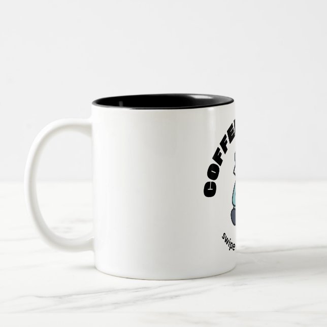 Coffee Badger Two-Tone Coffee Mug (Left)