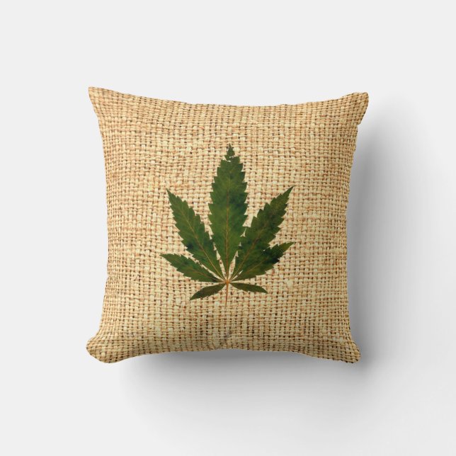 Coffee Bag Burlap-look Cushion (Front)