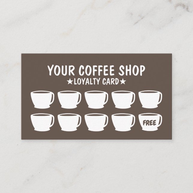 Coffee Bar Coffee Loyalty Cards (Front)