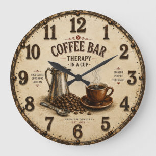 Coffee Bar Large Clock