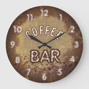 Coffee Bar  Large Clock