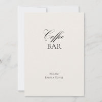 Coffee Bar Vintage Light Grey Sign