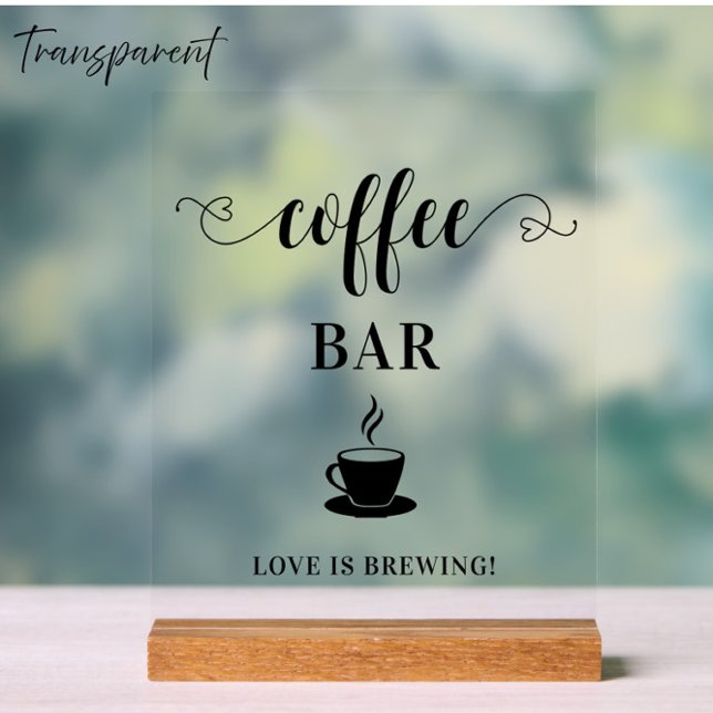 Coffee Bar Wedding Acrylic Sign (Creator Uploaded)