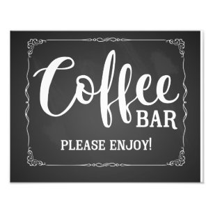 coffee bar wedding sign chalkboard