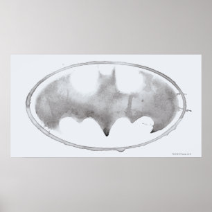 Coffee Bat Symbol - Gray Poster