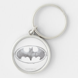 Coffee Bat Symbol - Grey Key Ring