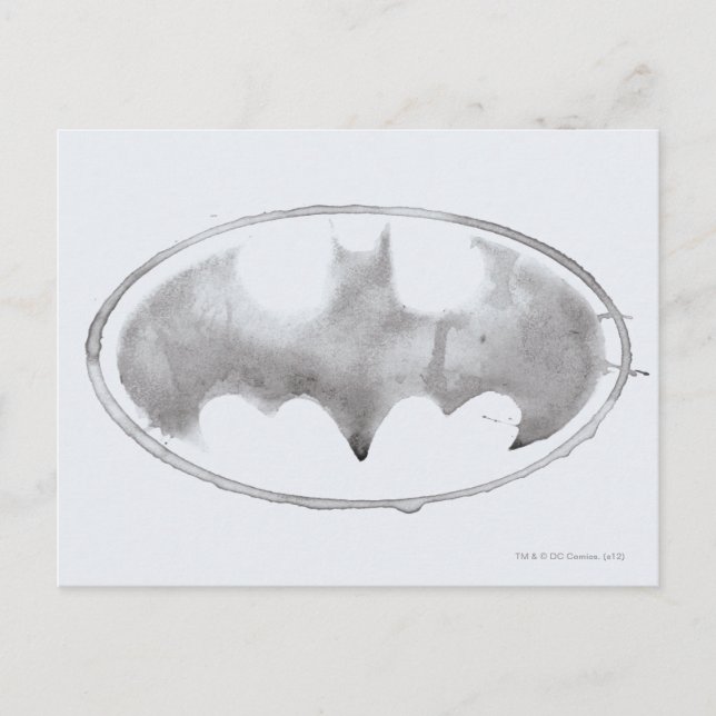 Coffee Bat Symbol - Grey Postcard (Front)