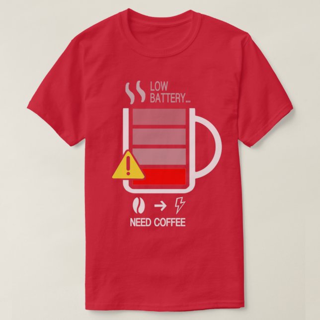 Coffee Battery T-Shirt (Design Front)