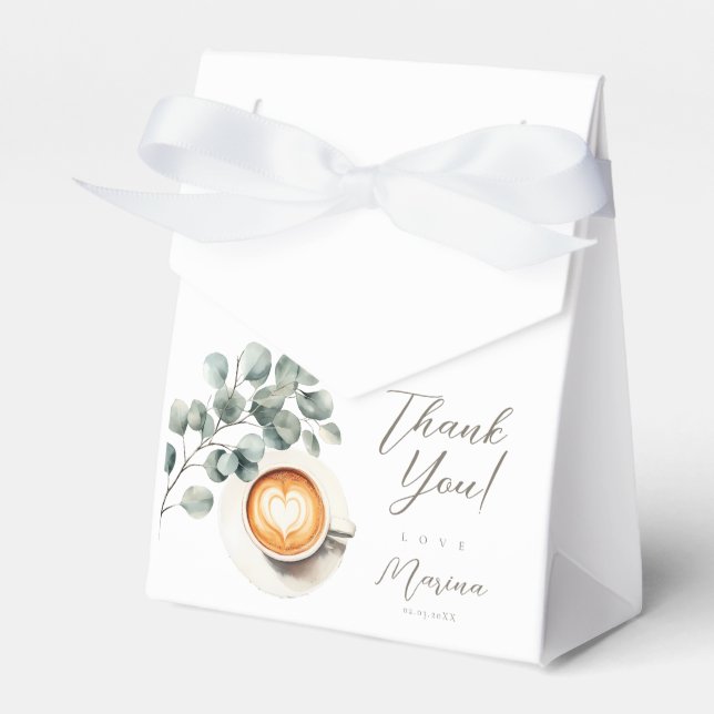 Coffee bean baby shower  favour box (Front Side)