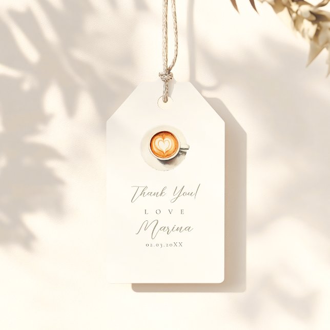 Coffee bean baby shower  gift tags (Creator Uploaded)