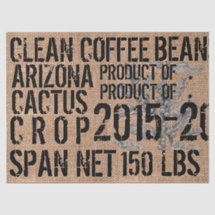 Coffee Bean Bag Tissue Paper -landscape