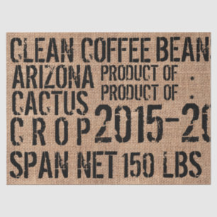 Coffee Bean Bag Tissue Paper -landscape