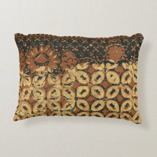 Coffee Bean Batik Art Pattern Design Decorative Cushion