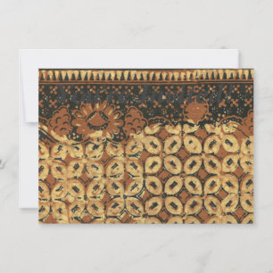 Coffee Bean Batik Art Pattern Design Invitation