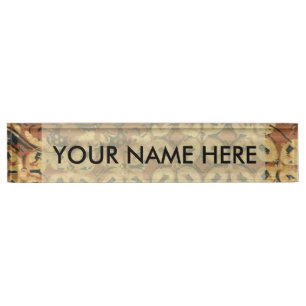 Coffee Bean Batik Art Pattern Design Nameplate