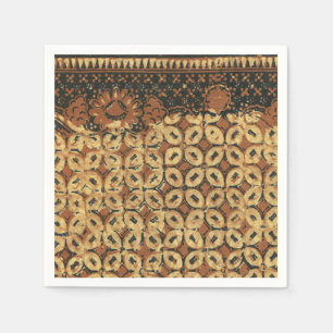 Coffee Bean Batik Art Pattern Design Napkin