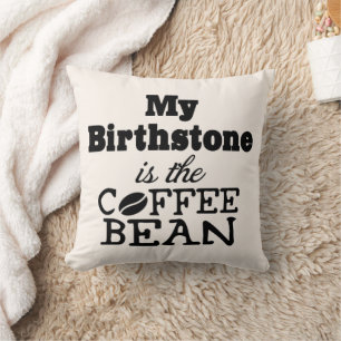 Coffee Bean Birthstone Decor Pillow