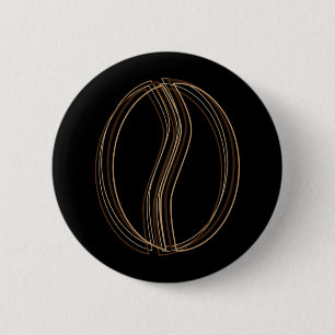 coffee bean blur 6 cm round badge