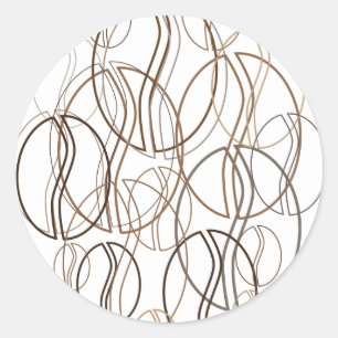 coffee bean blur classic round sticker