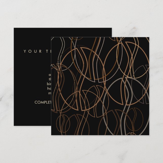 coffee bean blur invitation (Front/Back)