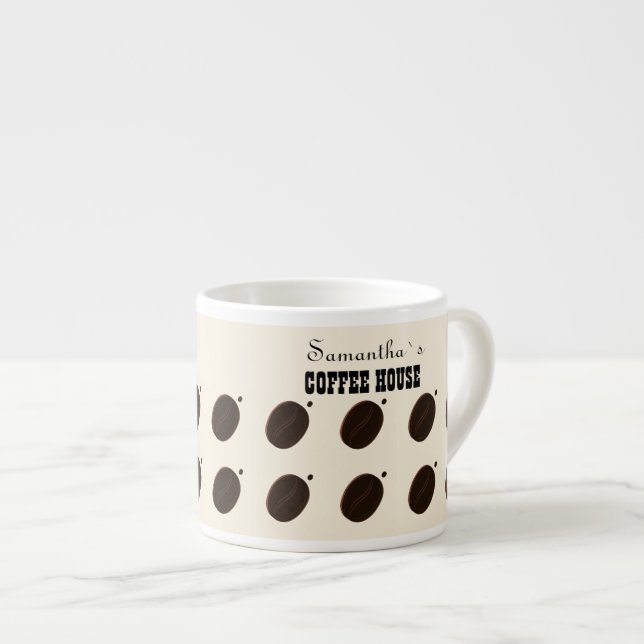Coffee Bean Branded Business Professional  Espresso Cup (Front Right)