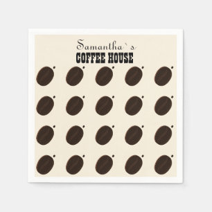 Coffee Bean Branded Business Professional  Napkin