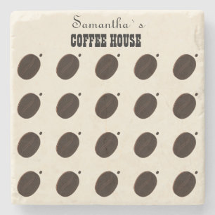 Coffee Bean Branded Business Professional Stone Coaster