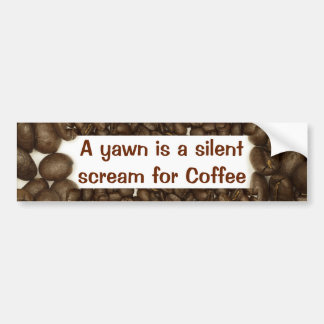 Coffee bean bumper sticker