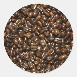 Coffee Bean Classic Round Sticker